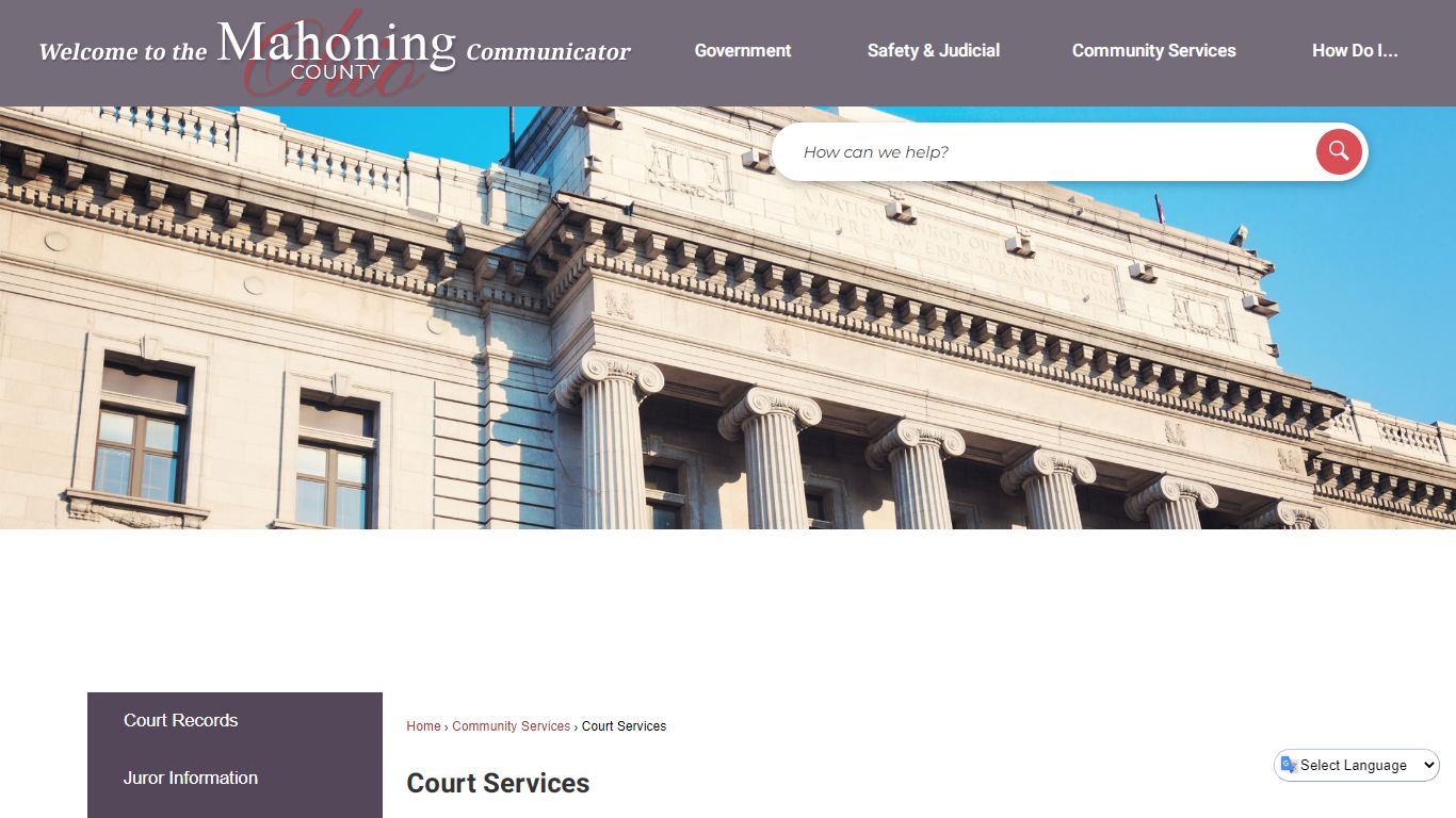 Court Services | Mahoning County, OH